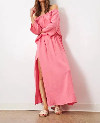 Line Pearl Skirt In Spicy Paloma