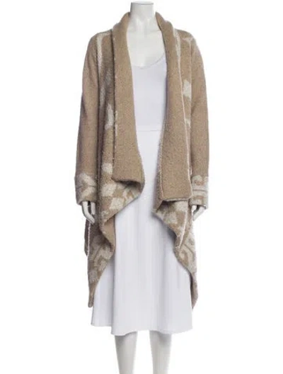 Pre-owned Line Printed V-neck Sweater In Neutral