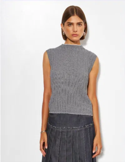 Line Reagan Sweater Tank In Salt Pepper In Gray
