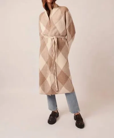 Line Riley Long Cardigan In Chai In Brown