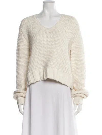 Pre-owned Line Scoop Neck Sweater In Neutral