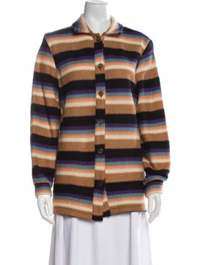 Pre-owned Line Striped Sweater In Multi