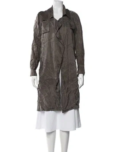 Pre-owned Line Trench Coat In Brown