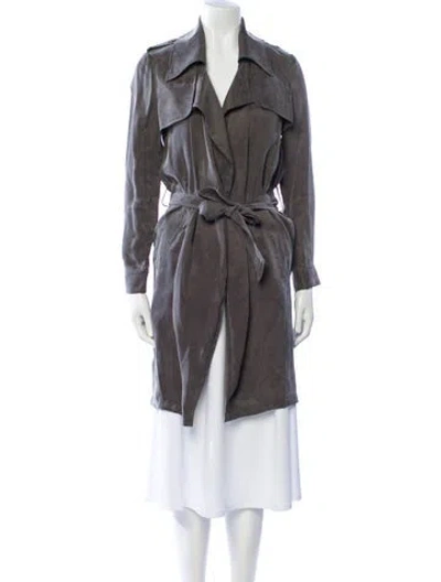 Pre-owned Line Trench Coat In Gray