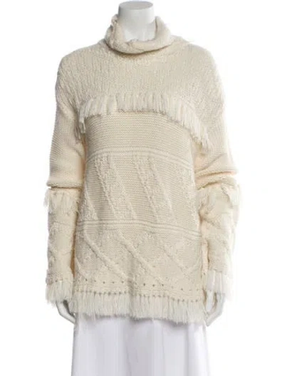 Pre-owned Line Turtleneck Sweater In Neutral