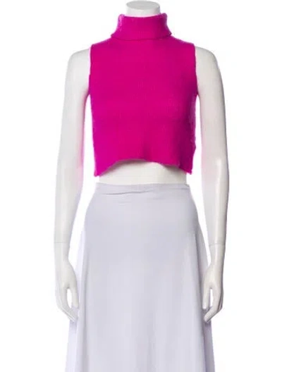 Pre-owned Line Turtleneck Sweater In Pink