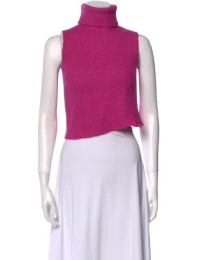 Pre-owned Line Turtleneck Sweater In Pink