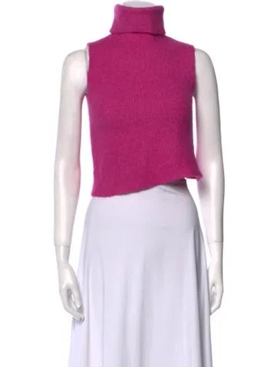 Pre-owned Line Turtleneck Sweater In Pink