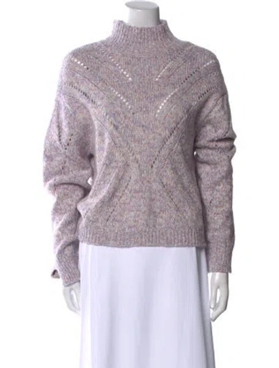 Pre-owned Line Turtleneck Sweater In Purple