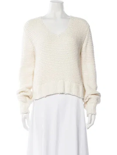 Pre-owned Line V-neck Sweater In Neutral