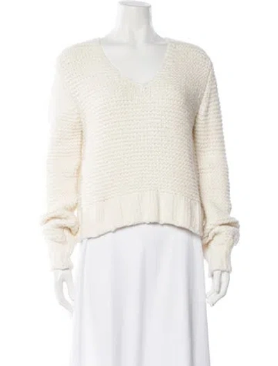 Pre-owned Line V-neck Sweater In Neutral