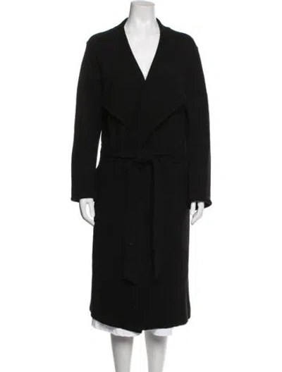 Pre-owned Line Wool Coat In Black