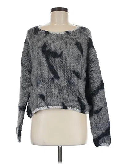 Pre-owned Line Wool Pullover Sweater In Gray