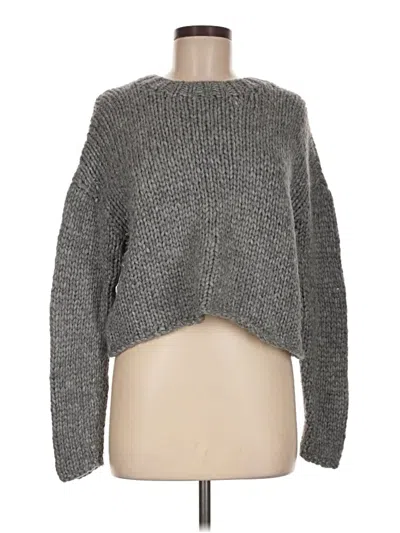 Pre-owned Line Wool Pullover Sweater In Gray