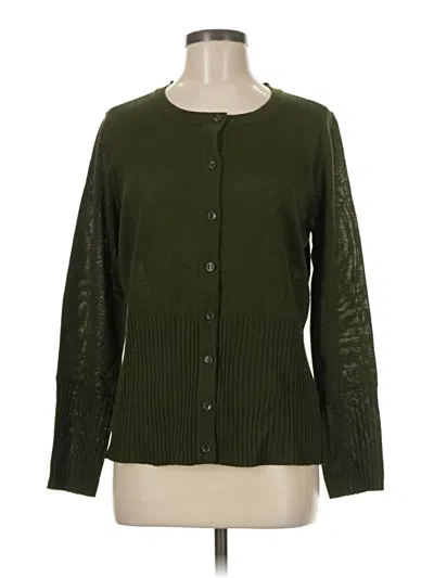 Pre-owned Linea By Louis Dell'olio Cardigan Sweater In Green