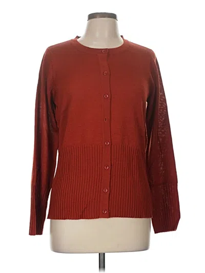 Pre-owned Linea By Louis Dell'olio Cardigan Sweater In Red