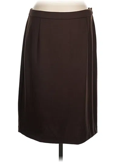 Pre-owned Linea By Louis Dell'olio Formal Skirt In Brown
