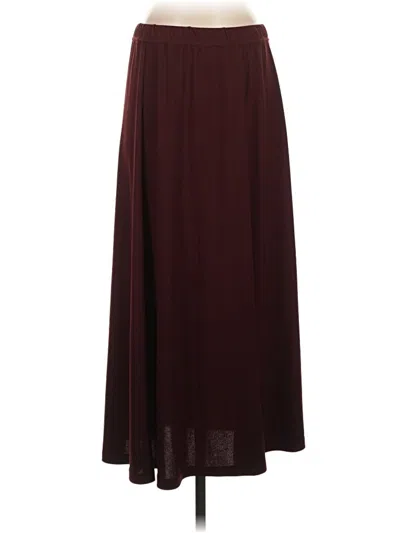 Pre-owned Linea By Louis Dell'olio Formal Skirt In Burgundy