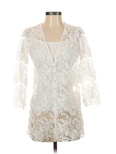 Pre-owned Linea By Louis Dell'olio Kimono In White