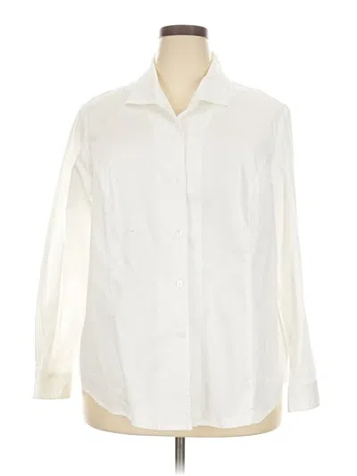Pre-owned Linea By Louis Dell'olio Long Sleeve Blouse In Ivory
