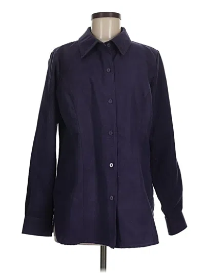 Pre-owned Linea By Louis Dell'olio Long Sleeve Blouse In Purple