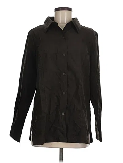 Pre-owned Linea By Louis Dell'olio Long Sleeve Button Down Shirt In Black