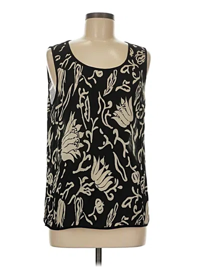 Pre-owned Linea By Louis Dell'olio Sleeveless Blouse In Black