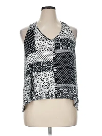 Pre-owned Linea Donatella Sleeveless Blouse In Black