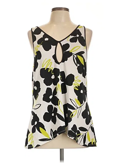 Pre-owned Linea Donatella Sleeveless Blouse In Ivory