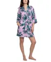 Linea Donatella Women's Rhadna Wrapper Robe In Pink Floral