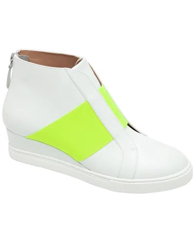 Linea Paolo Amber-l Leather Wedge Sneaker In Multi