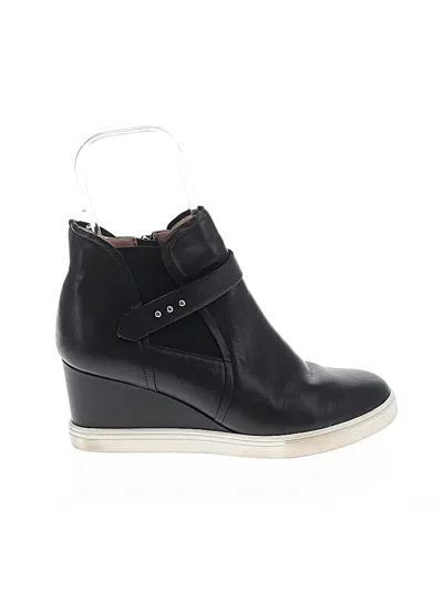 Pre-owned Linea Paolo Ankle Boots In Black