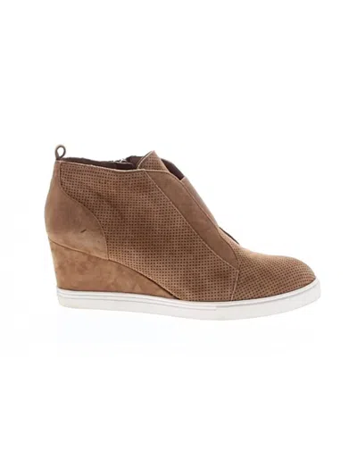 Pre-owned Linea Paolo Ankle Boots In Brown