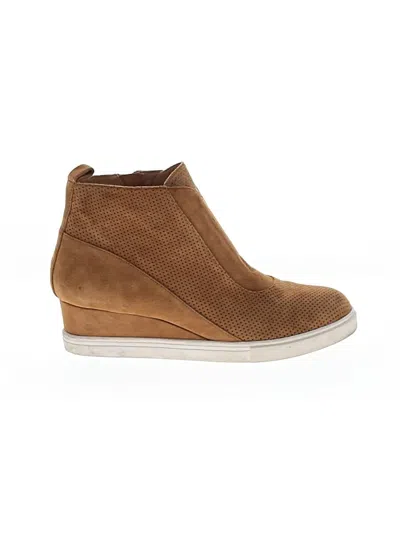Pre-owned Linea Paolo Ankle Boots In Brown