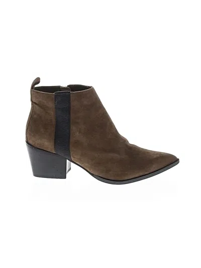Pre-owned Linea Paolo Ankle Boots In Brown