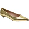 Linea Paolo Patent Pointed Toe Pump In Gold