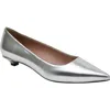 Linea Paolo Patent Pointed Toe Pump In Silver