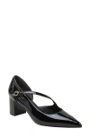 Linea Paolo Biondy Pointed Toe Half D'orsay Pump In Black