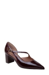 Linea Paolo Biondy Pointed Toe Half D'orsay Pump In Burgundy