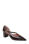 Linea Paolo Biondy Pointed Toe Half D'orsay Pump In Burgundy