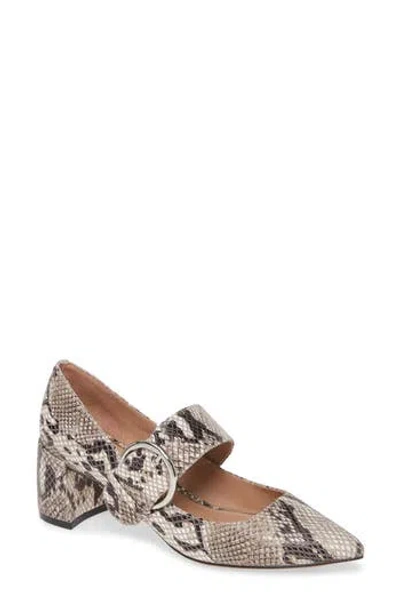 Linea Paolo Burton Mary Jane Pump In White/black/taupe Leather