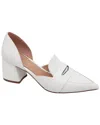 Linea Paolo Cache Leather Pump In White