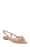 Linea Paolo Cadie Slingback Pointed Toe Flat In Blush Pink