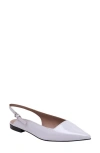 Linea Paolo Caia Pointed Toe Slingback Flat In Lavender Fog