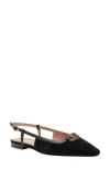 Linea Paolo Cassidy Pointed Toe Slingback Flat In Black
