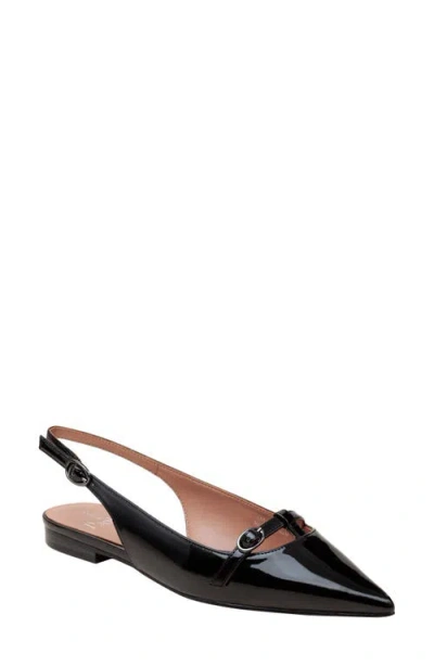 Linea Paolo Celina Pointed Toe Slingback Flat In Black