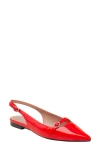 Linea Paolo Celina Pointed Toe Slingback Flat In Red