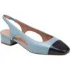 Linea Paolo Charley Slingback Pump In Dusty Blue/black