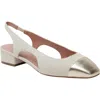 Linea Paolo Charley Slingback Pump In Natural/gold/gold