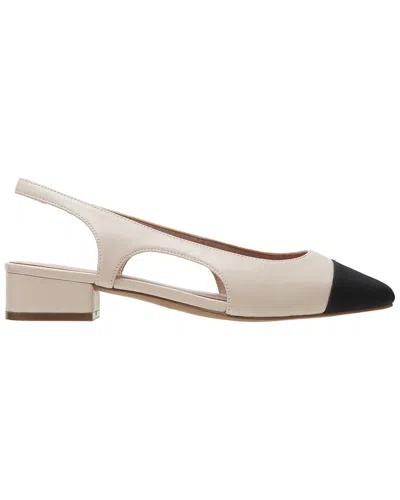 Linea Paolo Charley-l Leather Slingback Flat In Neutral